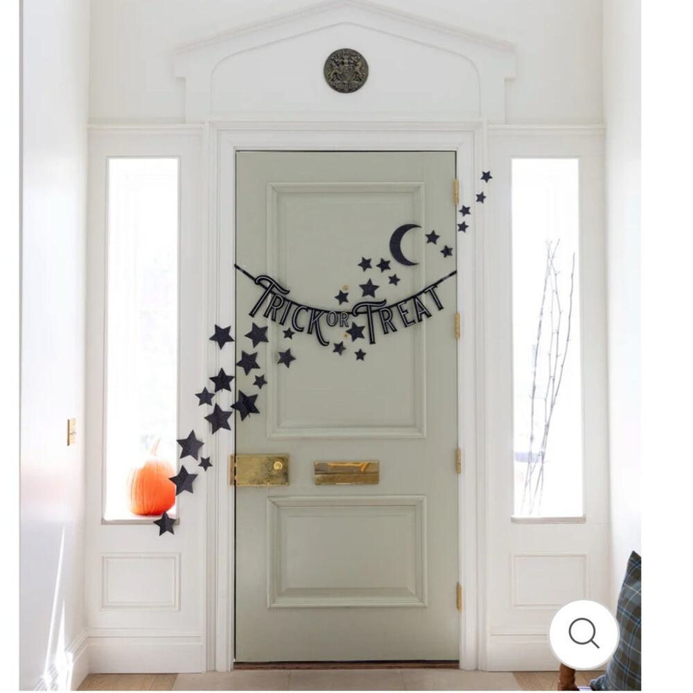Trick or Treat Star & Moon glitter wall Halloween decor